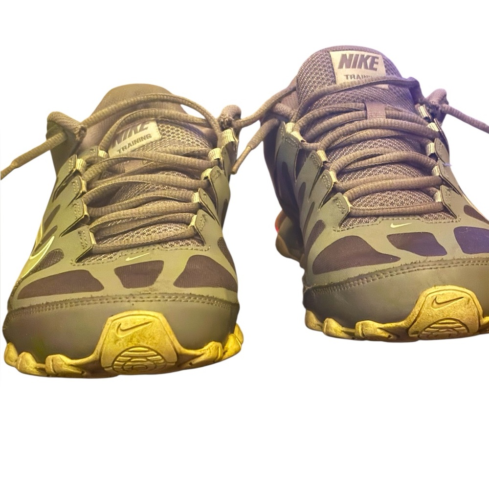 Nike Olive and Gold Athletic Shoes